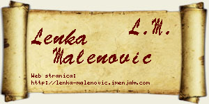 Lenka Malenović vizit kartica